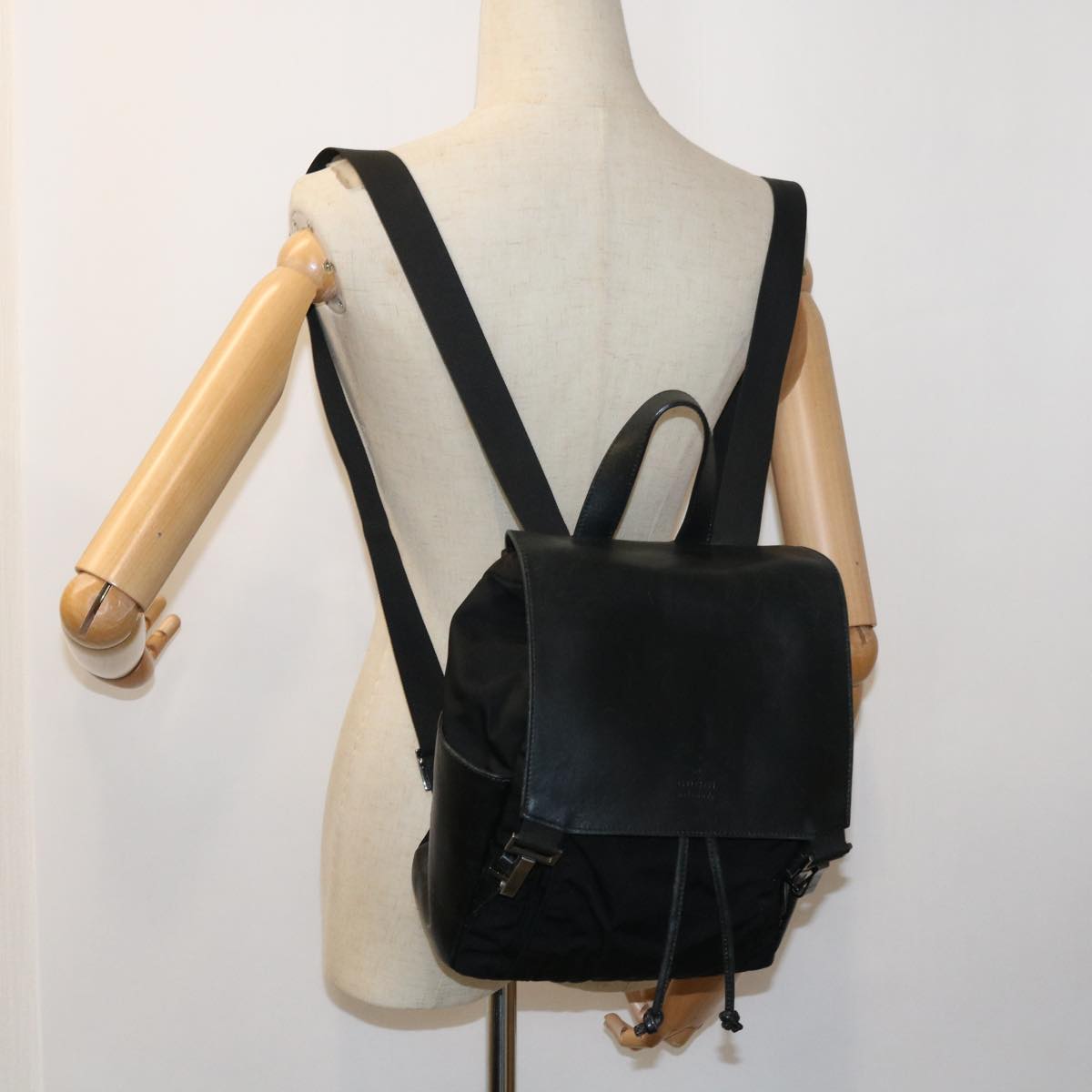 GUCCI Backpack Nylon Canvas Black 003 0233 2123 bs8250
