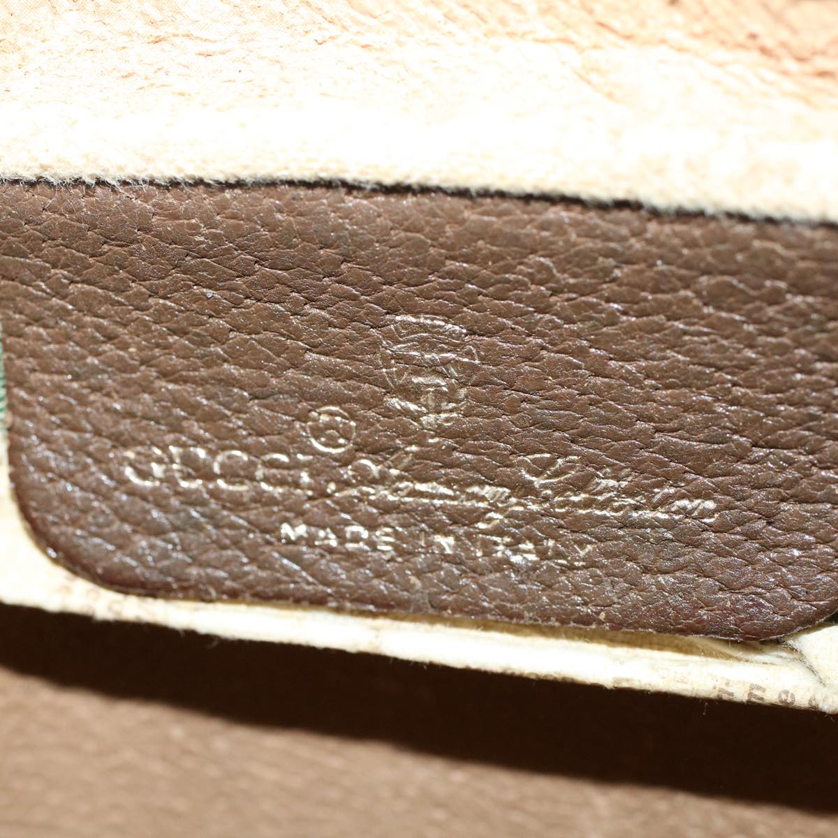 GUCCI GG Canvas Web Sherry Line Clutch Bag Beige Red Green 89 01 012 bs8258