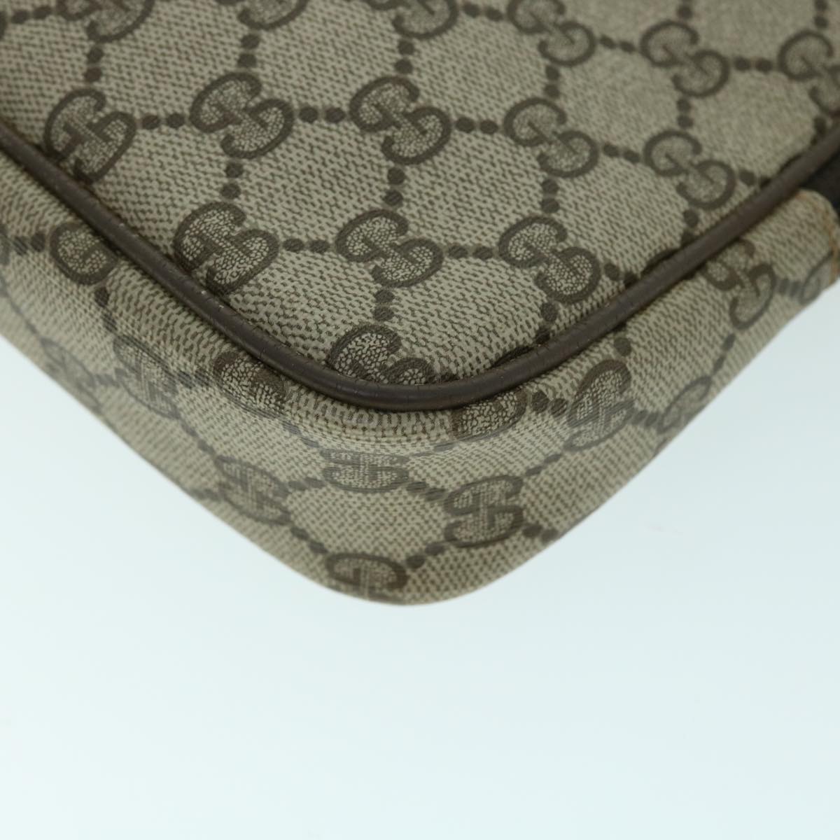 GUCCI GG Canvas Shoulder Bag PVC Leather Beige bs8259