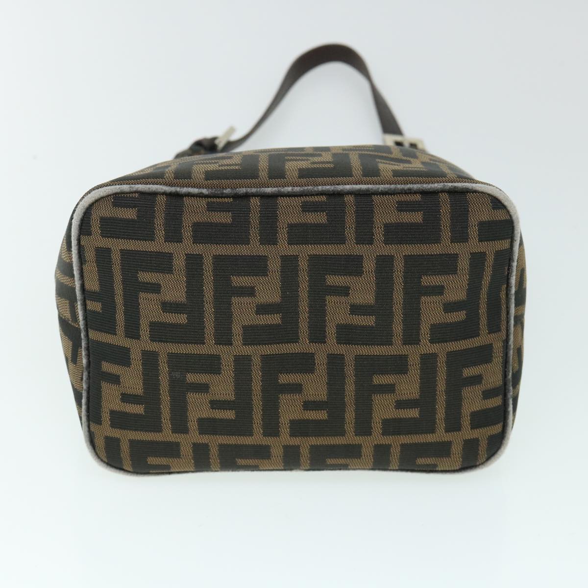 FENDI Zucca Canvas Mamma Baguette Shoulder Bag Black Brown bs8308