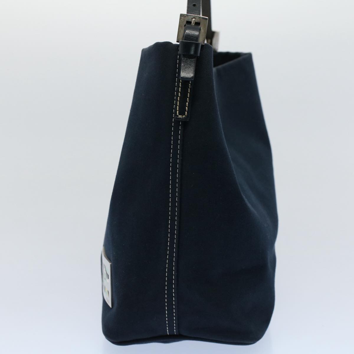FENDI Shoulder Bag Canvas Navy bs8339