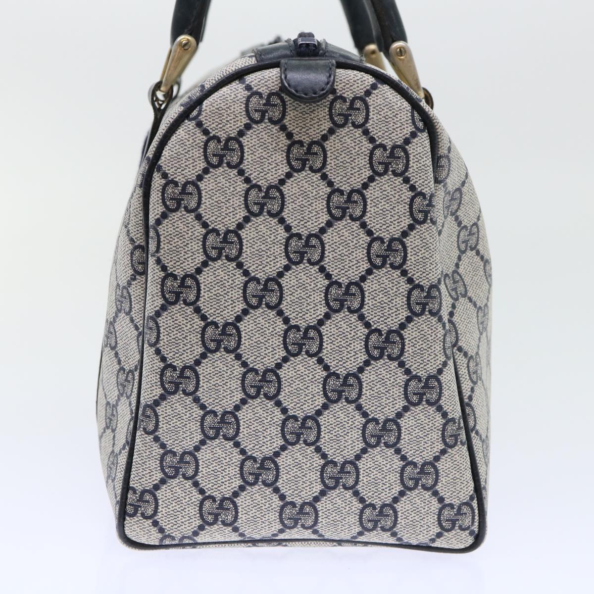 GUCCI GG Canvas Sherry Line Boston Bag Red Navy gray 010 378 bs8340