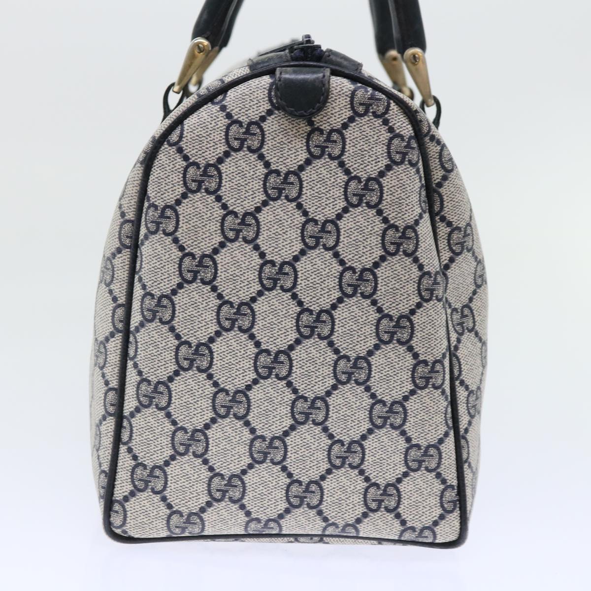 GUCCI GG Canvas Sherry Line Boston Bag Red Navy gray 010 378 bs8340