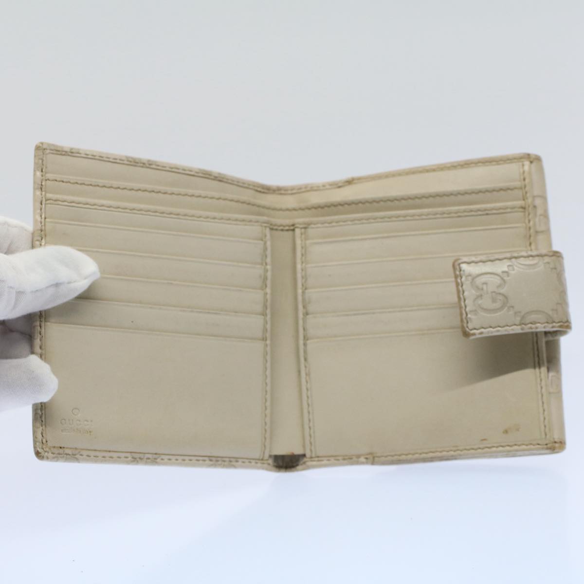 GUCCI GG Canvas Web Sherry Line Wallet Leather 5Set Beige Red black bs8401