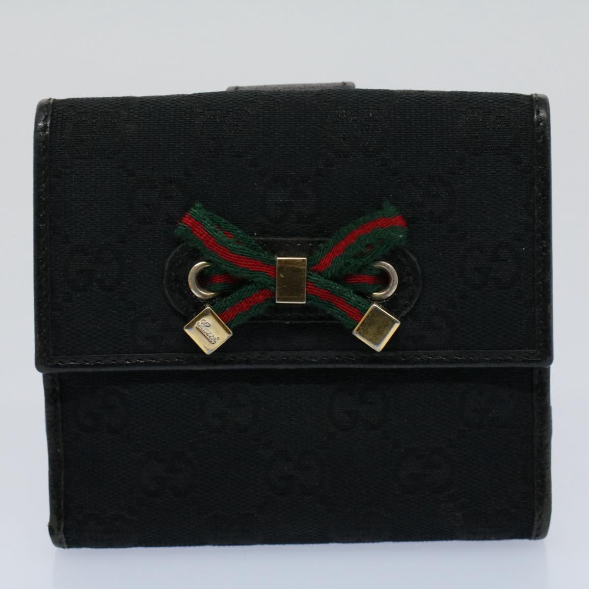GUCCI GG Canvas Web Sherry Line Wallet Leather 5Set Beige Red black bs8401
