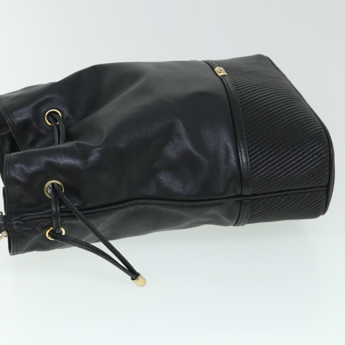 GUCCI Shoulder Bag Leather Black bs8418