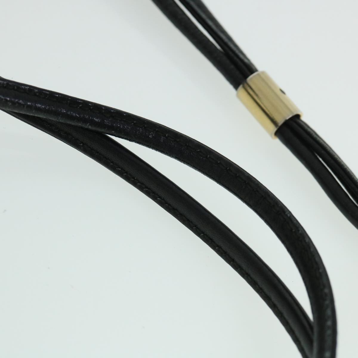 GUCCI Shoulder Bag Leather Black bs8418