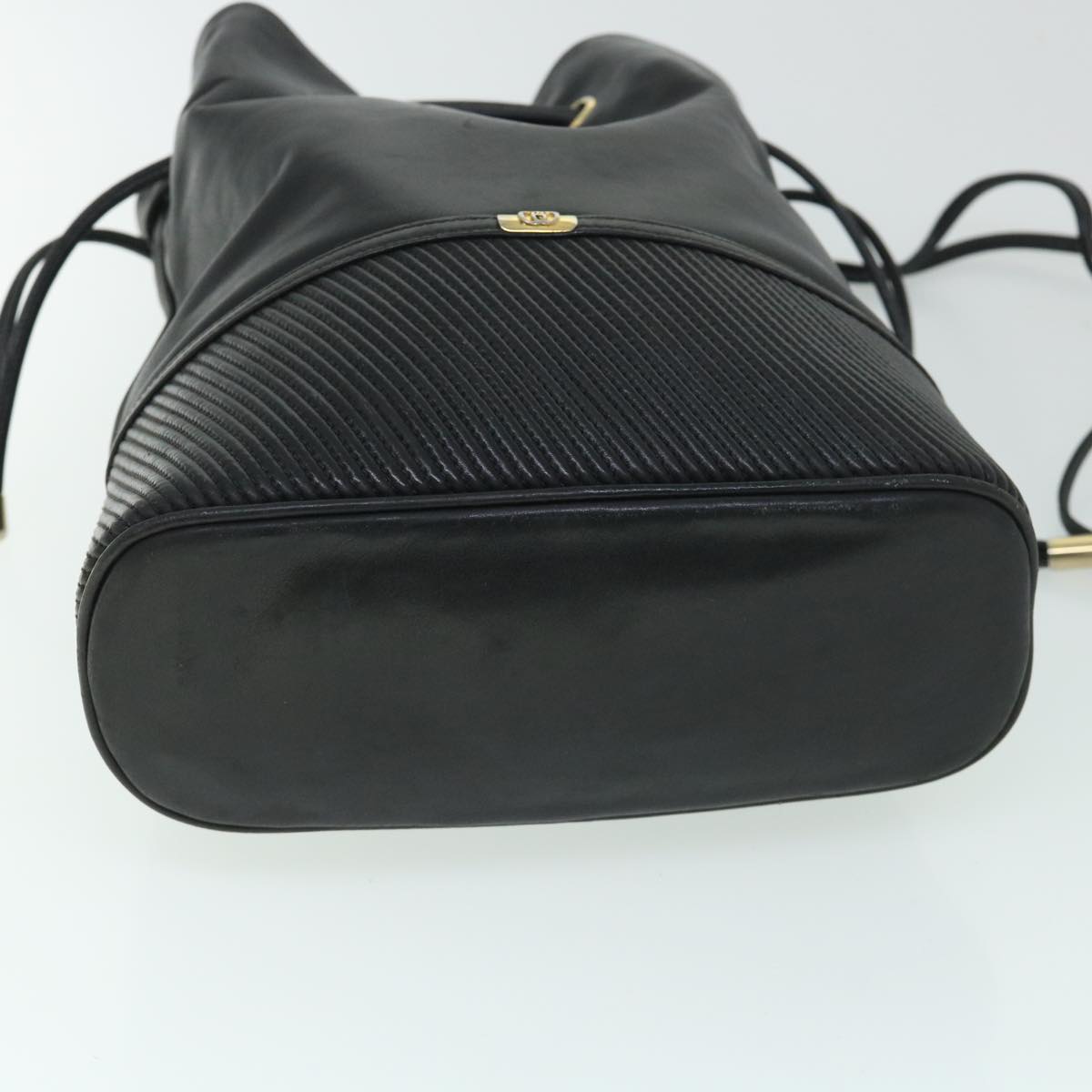 GUCCI Shoulder Bag Leather Black bs8418