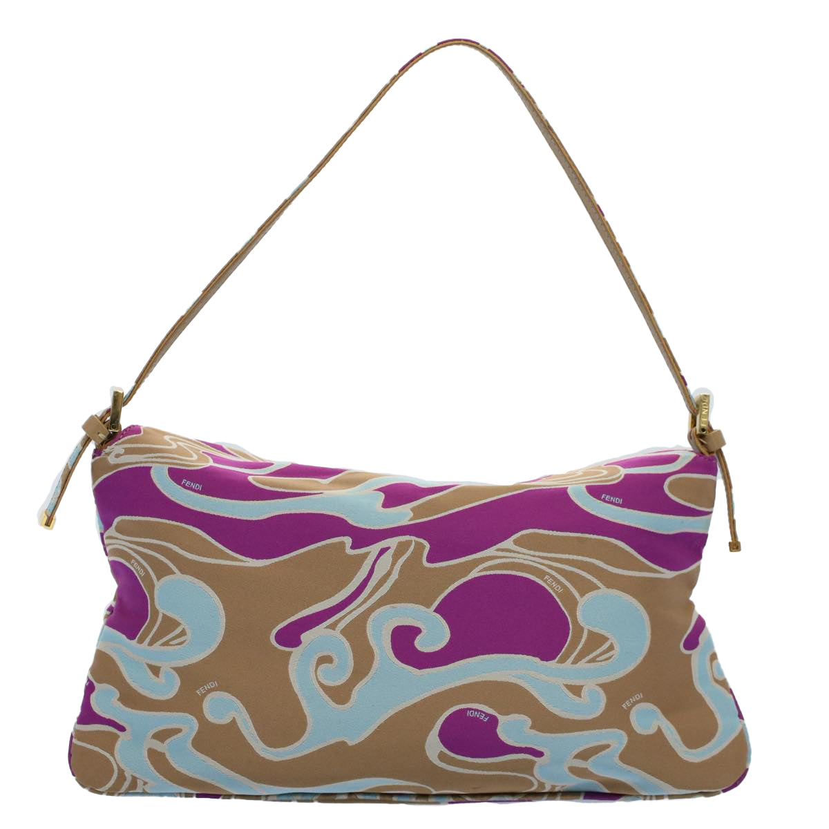 FENDI Mamma Baguette Shoulder Bag Canvas Multicolor 2305 26796 018 bs8434