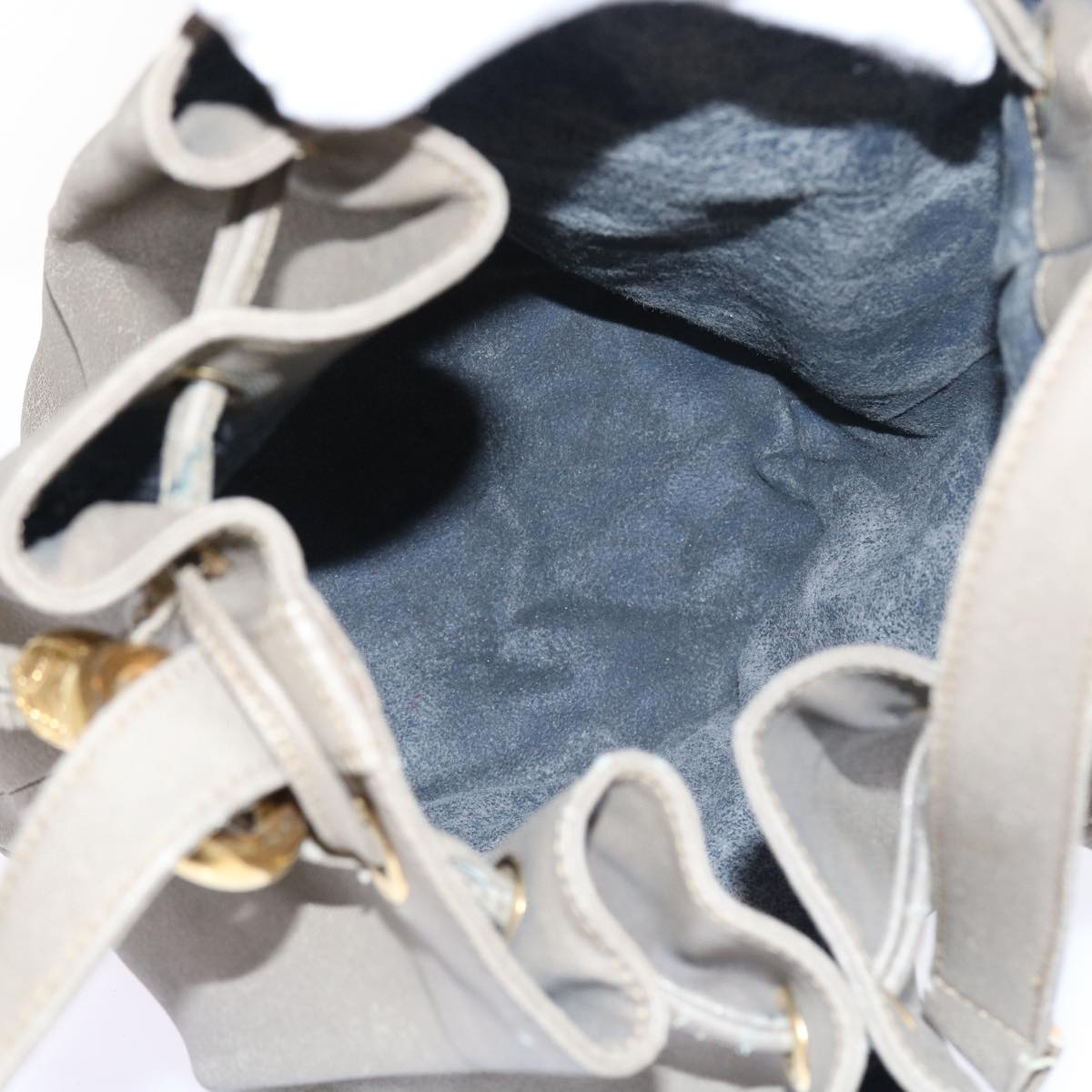GUCCI Shoulder Bag Leather Gray bs8485