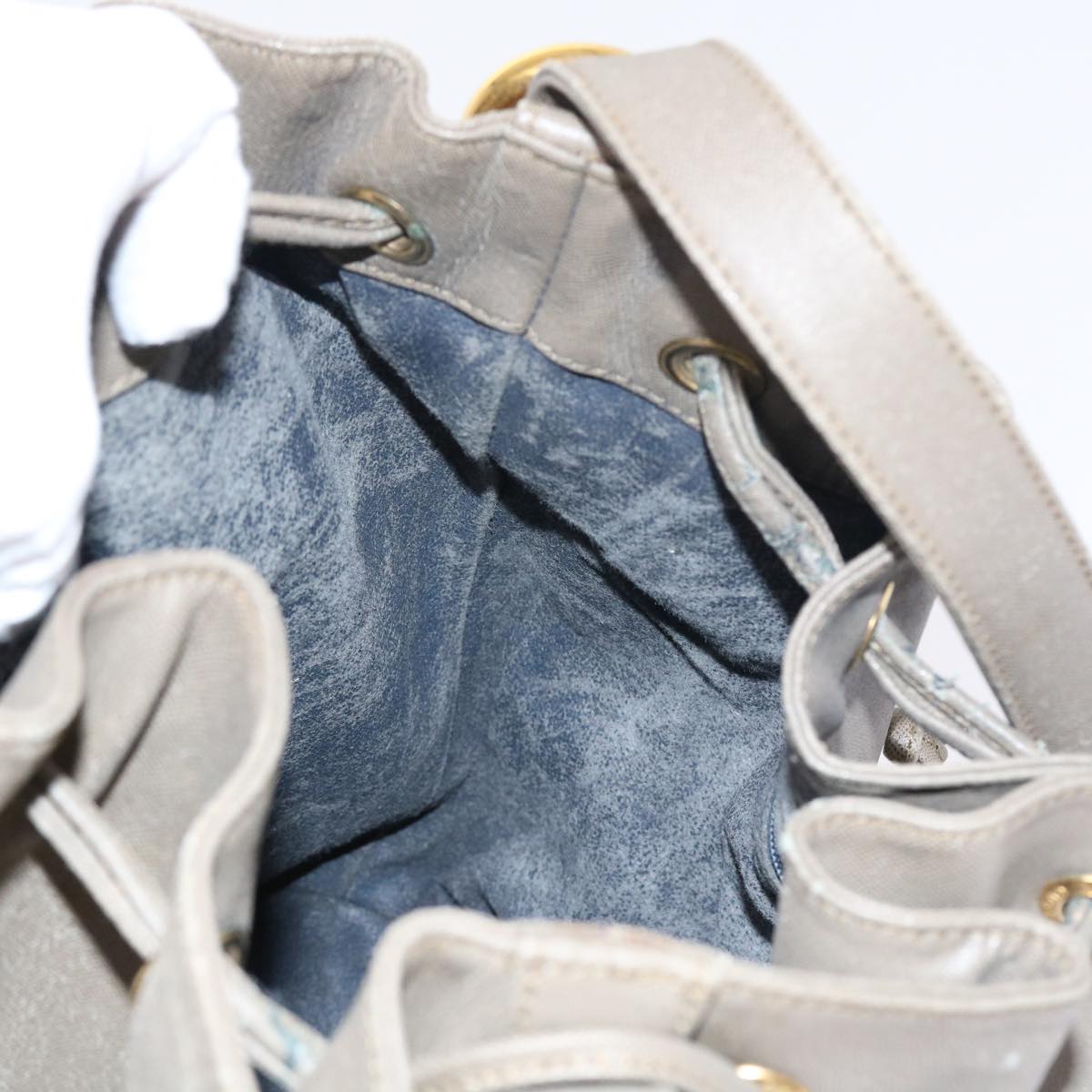 GUCCI Shoulder Bag Leather Gray bs8485