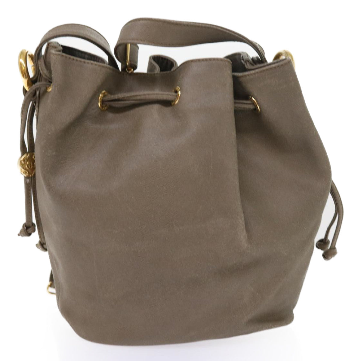 GUCCI Shoulder Bag Leather Gray bs8485