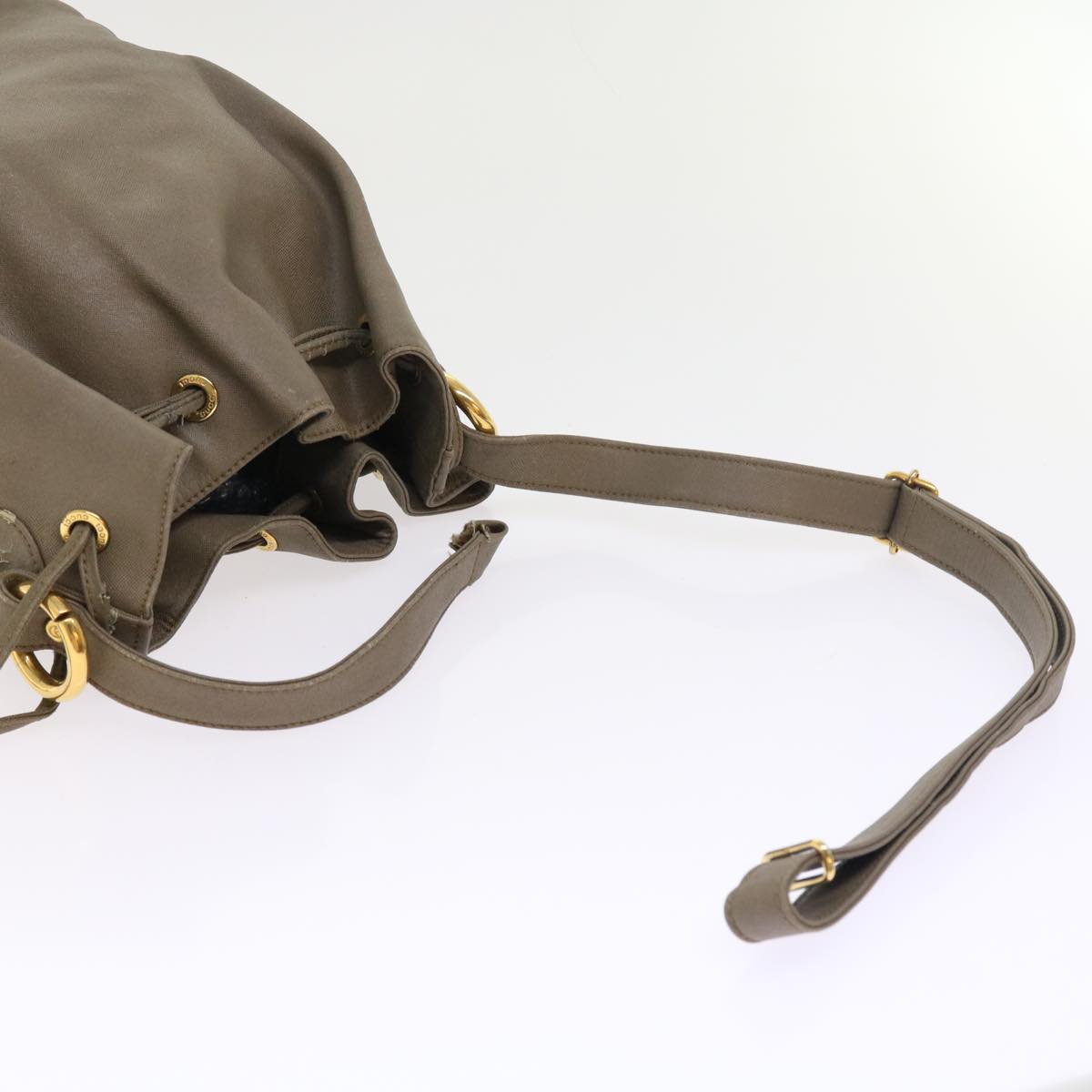 GUCCI Shoulder Bag Leather Gray bs8485