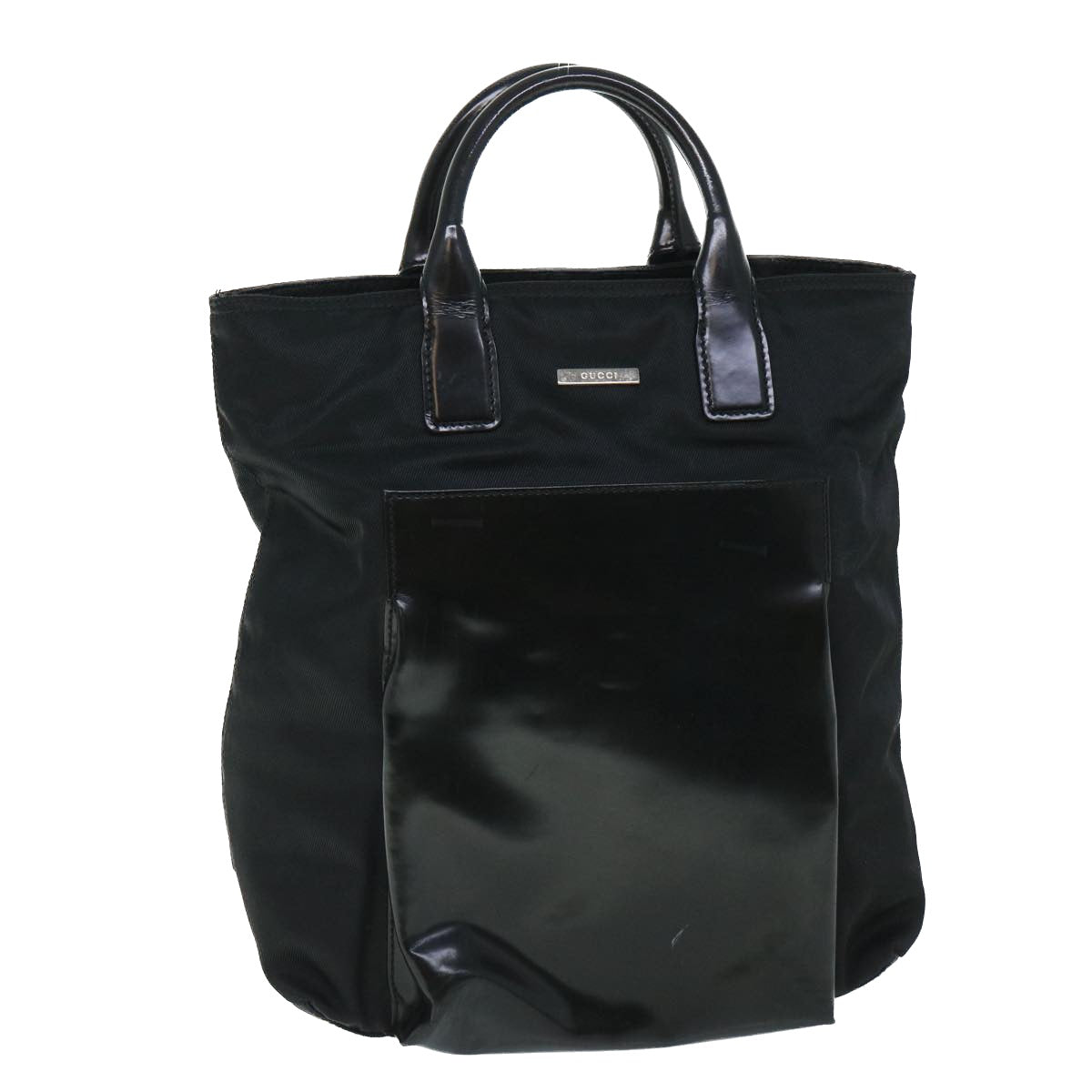 GUCCI Hand Bag Nylon Leather Black 010 2020 0528 06 bs8488