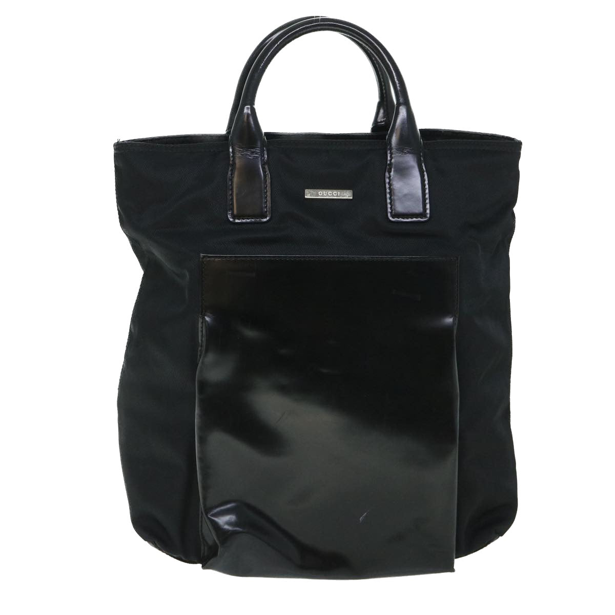 GUCCI Hand Bag Nylon Leather Black 010 2020 0528 06 bs8488