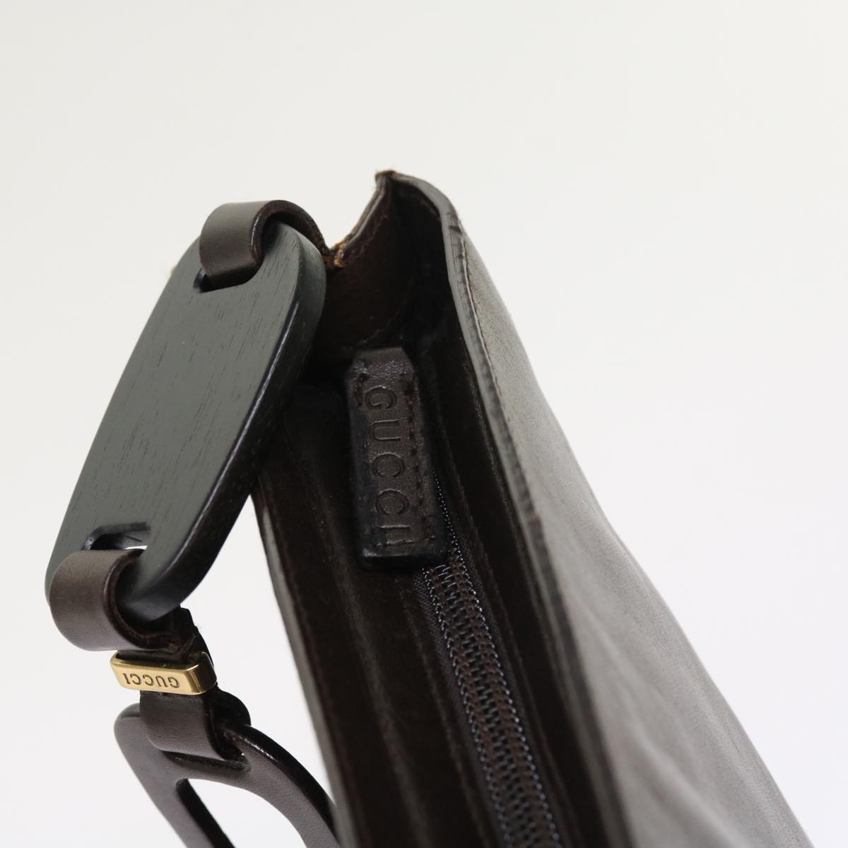 GUCCI Shoulder Bag Leather Brown 001 1119 1822 bs8492