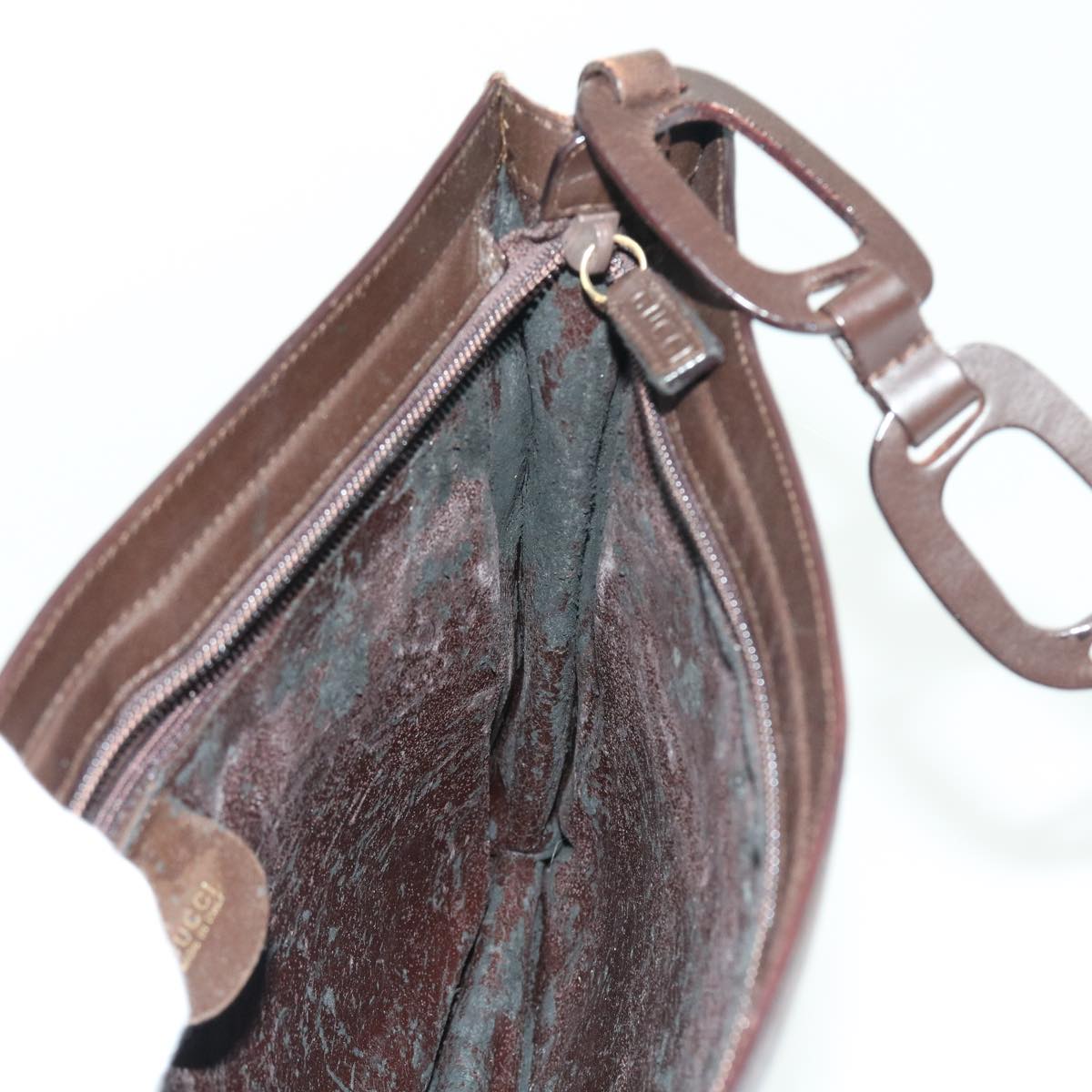GUCCI Shoulder Bag Leather Brown 001 1119 1822 bs8492