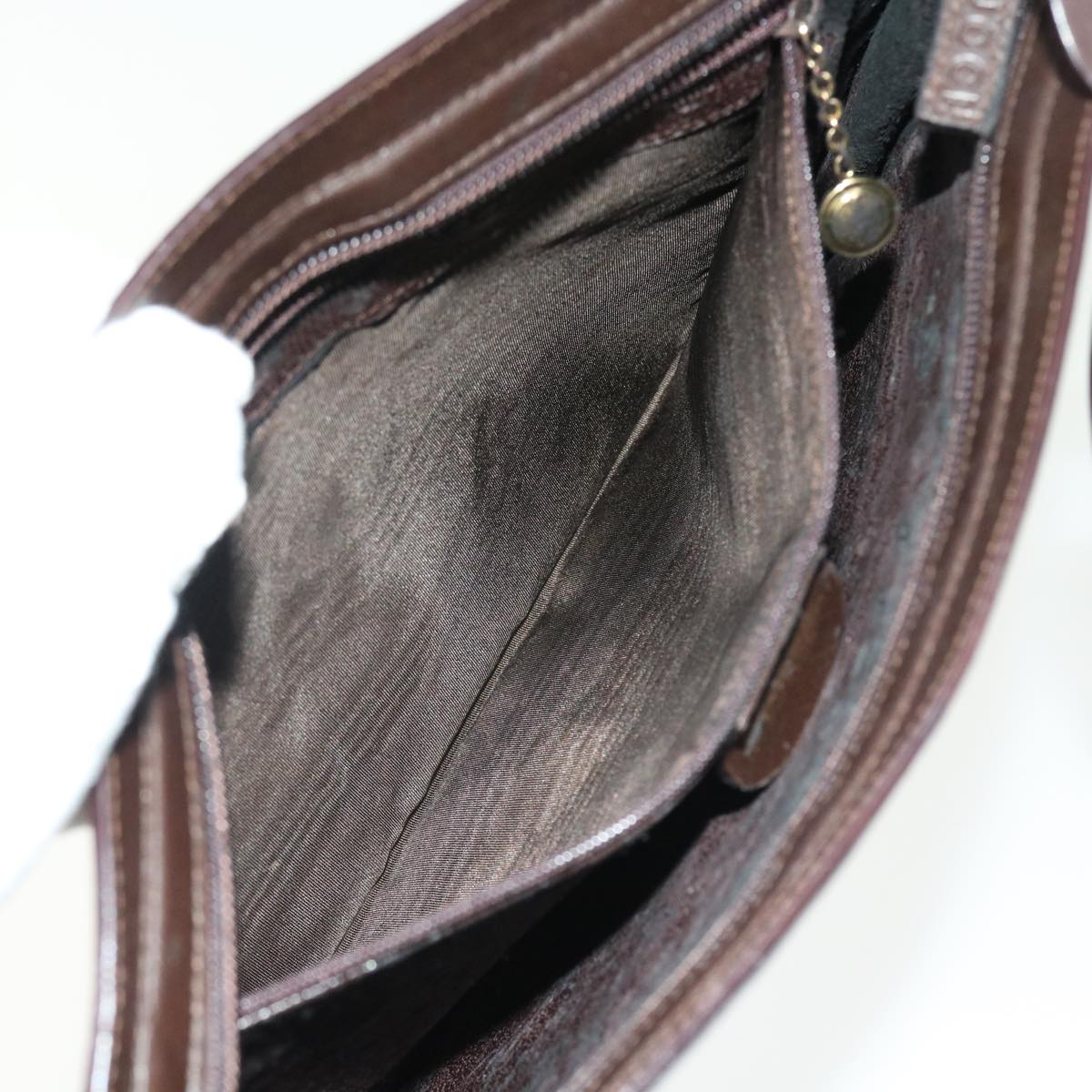 GUCCI Shoulder Bag Leather Brown 001 1119 1822 bs8492