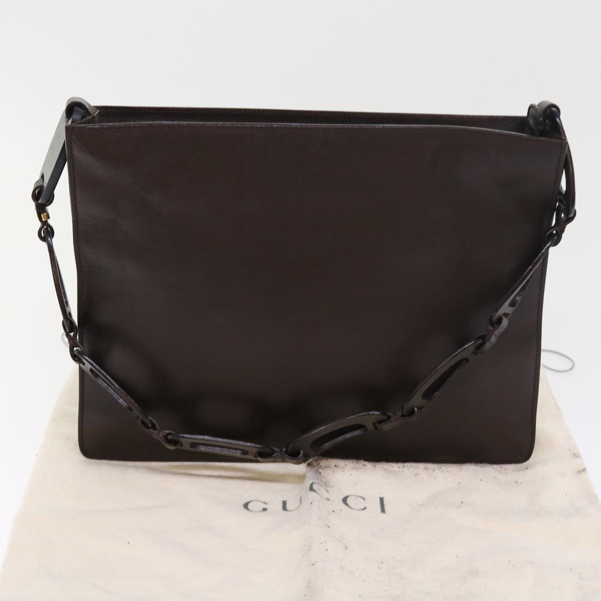 GUCCI Shoulder Bag Leather Brown 001 1119 1822 bs8492