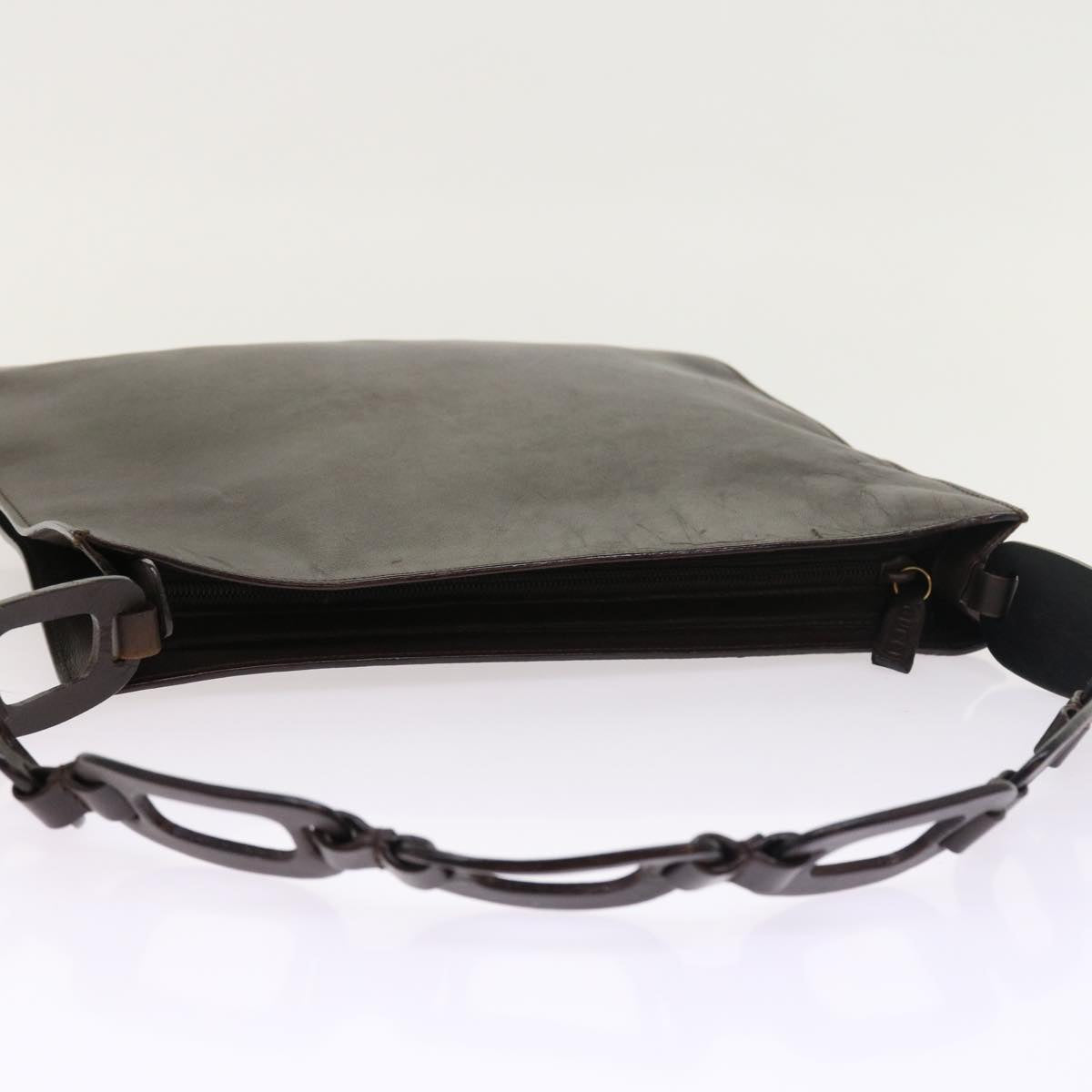 GUCCI Shoulder Bag Leather Brown 001 1119 1822 bs8492