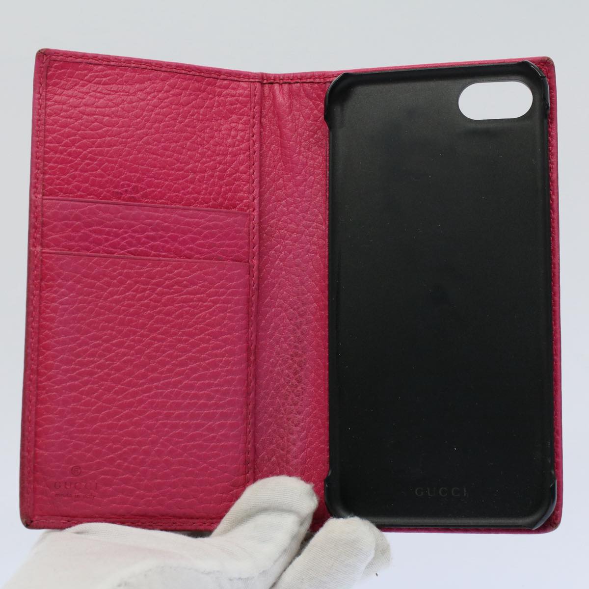 GUCCI GG Canvas Wallet Leather Canvas 6Set Beige Black Red bs8514