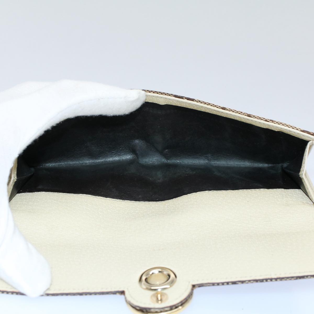 GUCCI GG Canvas Wallet Leather Canvas 6Set Beige Black Red bs8514