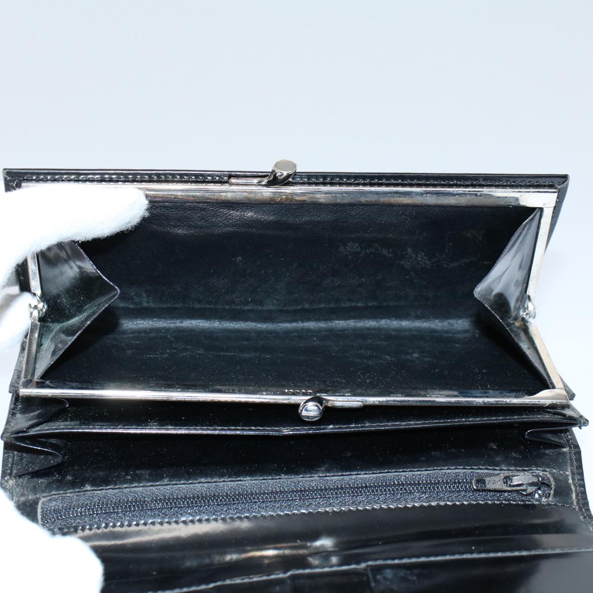 GUCCI GG Canvas Web Sherry Line Wallet Leather Canvas 6Set Black bs8523
