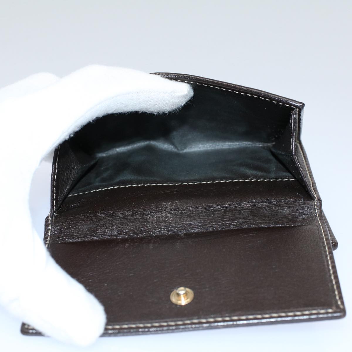 GUCCI GG Canvas Web Sherry Line Wallet Leather Canvas 6Set Black bs8523