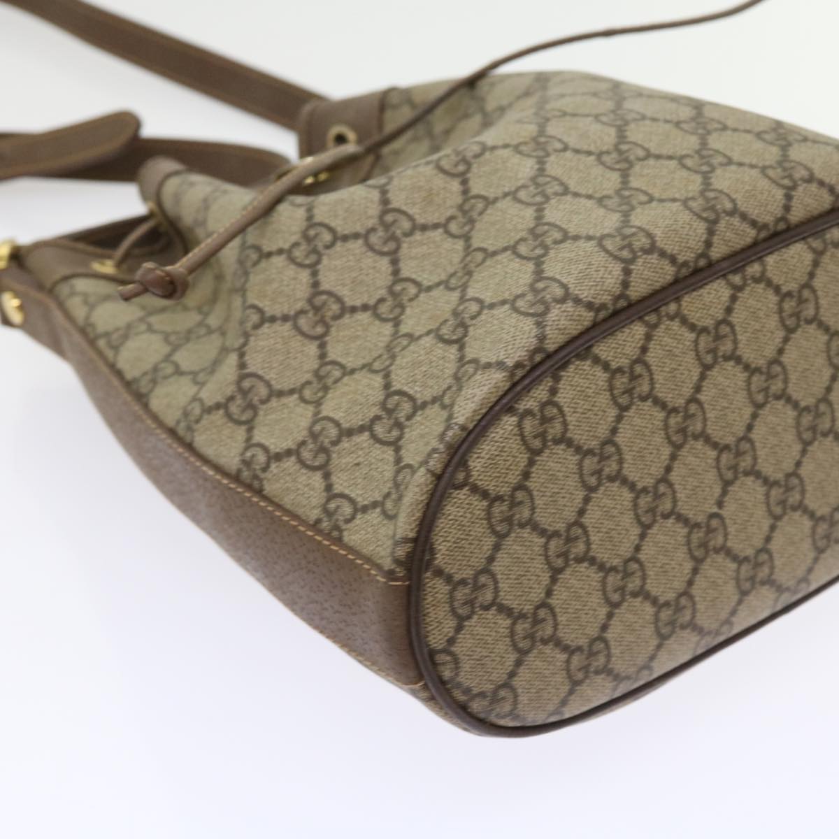 GUCCI GG Canvas Shoulder Bag PVC Leather Beige 001 115 6179 4023 bs8584