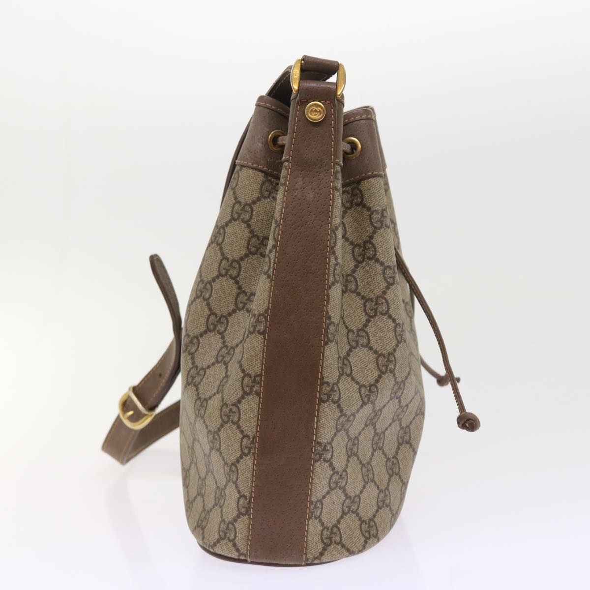 GUCCI GG Canvas Shoulder Bag PVC Leather Beige 001 115 6179 4023 bs8584