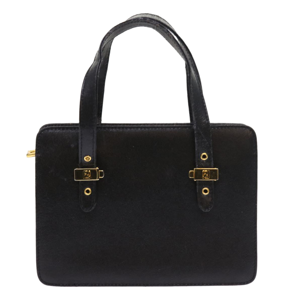 FENDI Shoulder Bag Leather Black bs8613