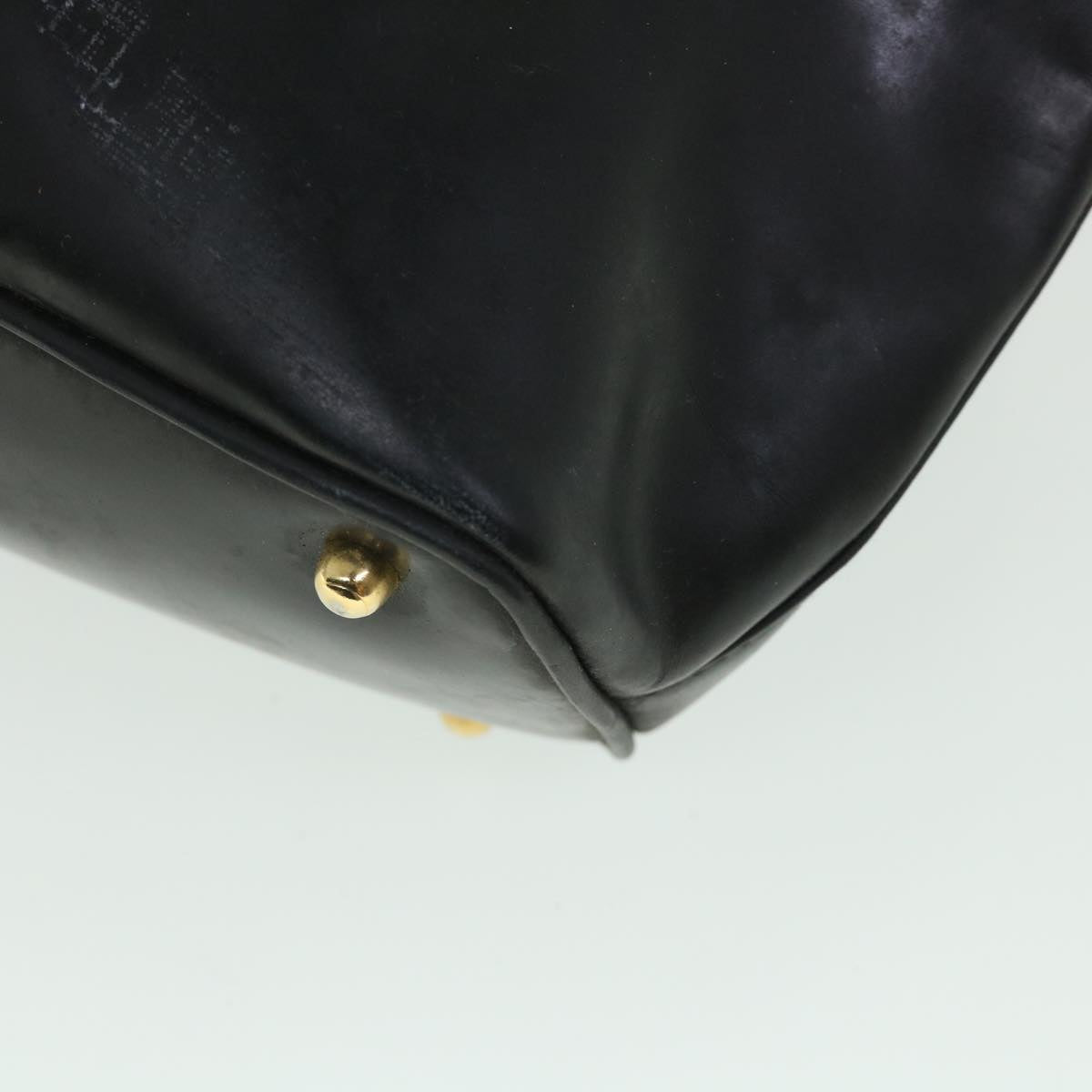 GUCCI Bamboo Hand Bag Leather Black 000 781 0295 bs8627