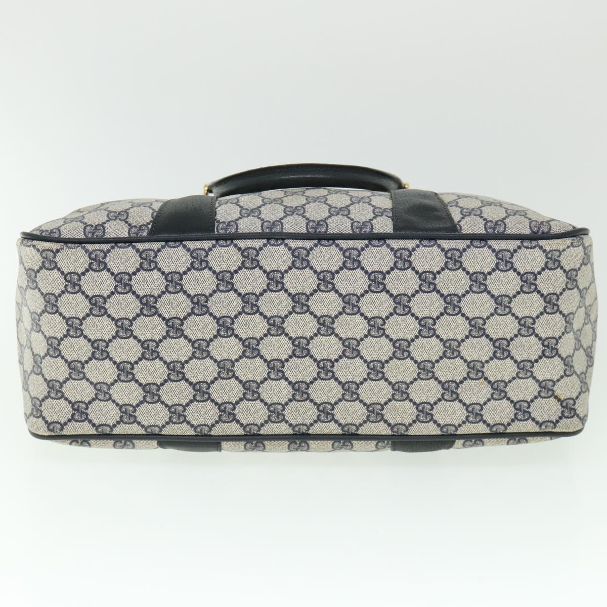 GUCCI GG Canvas Sherry Line Boston Bag PVC Leather Gray Red Navy bs8628