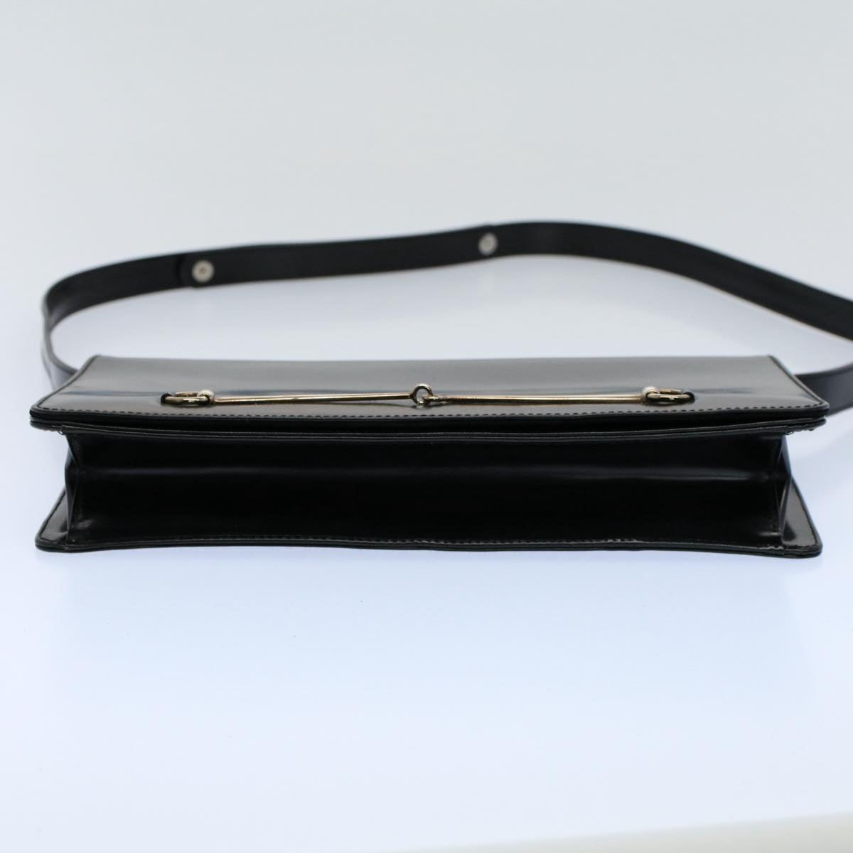 GUCCI Shoulder Bag Leather Black 007 1013 0272 bs8632