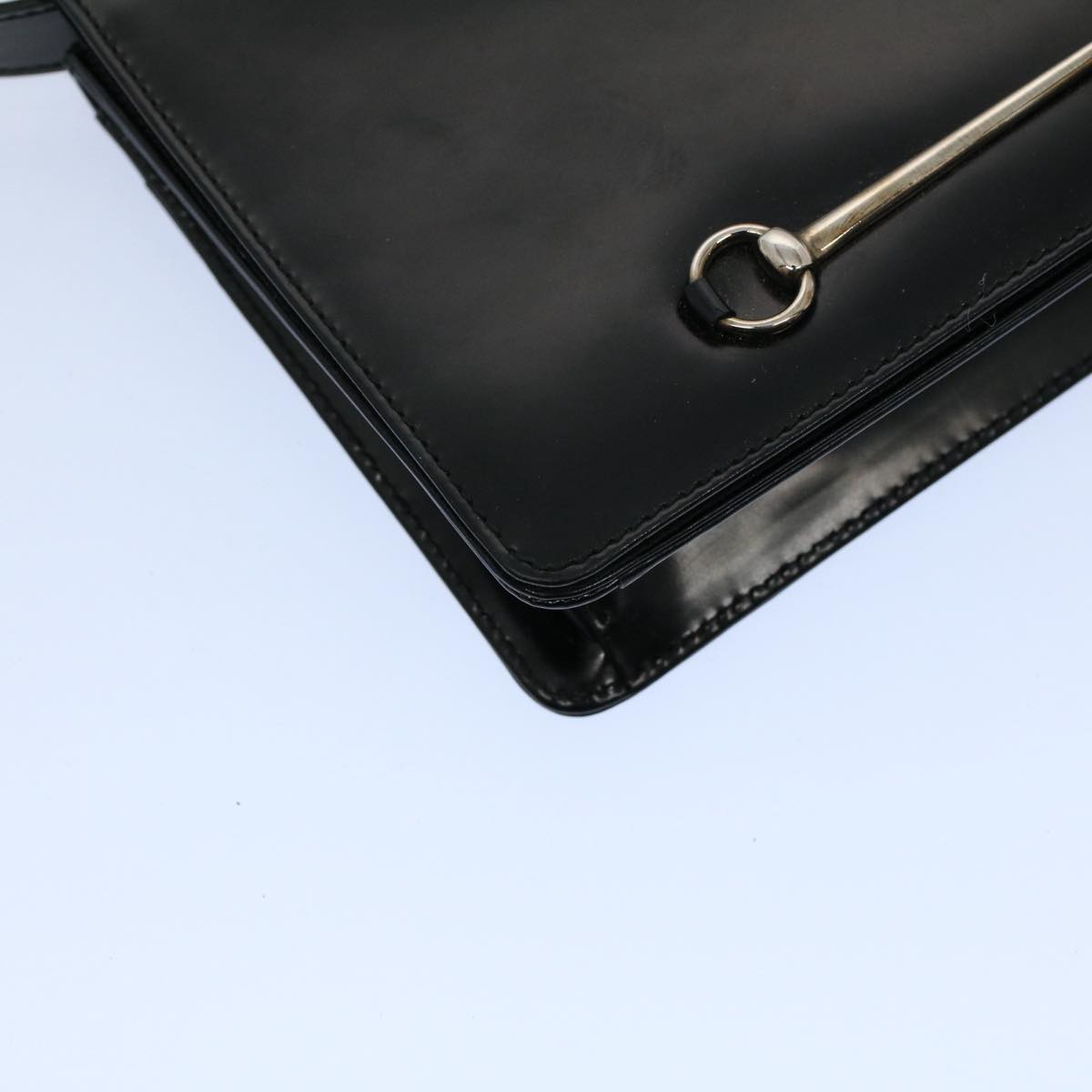 GUCCI Shoulder Bag Leather Black 007 1013 0272 bs8632