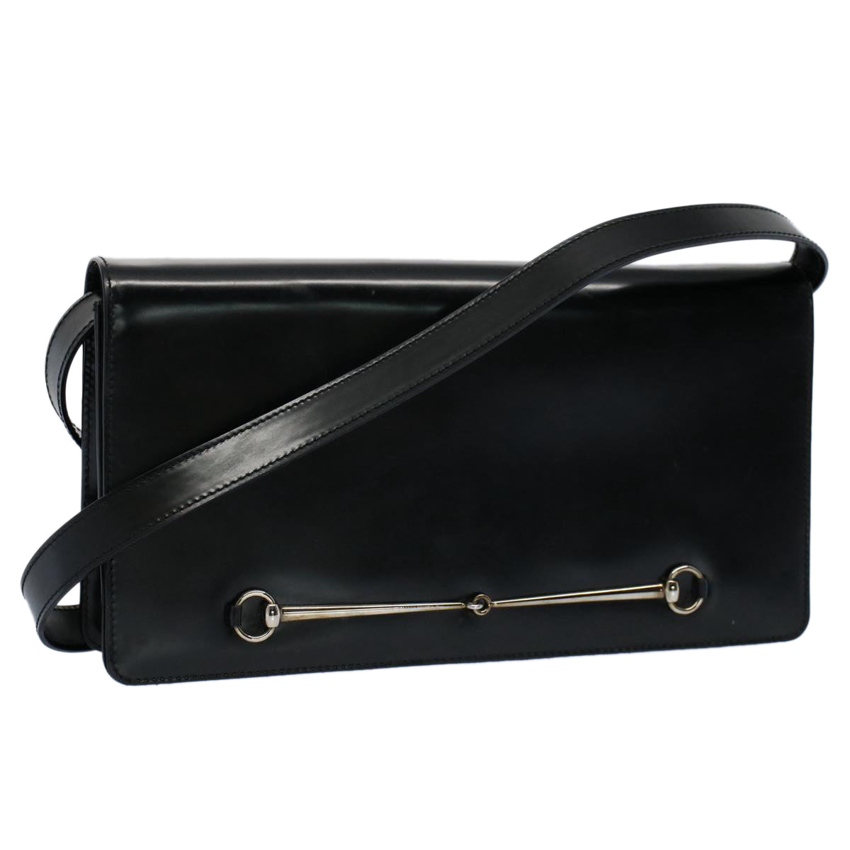 GUCCI Shoulder Bag Leather Black 007 1013 0272 bs8632