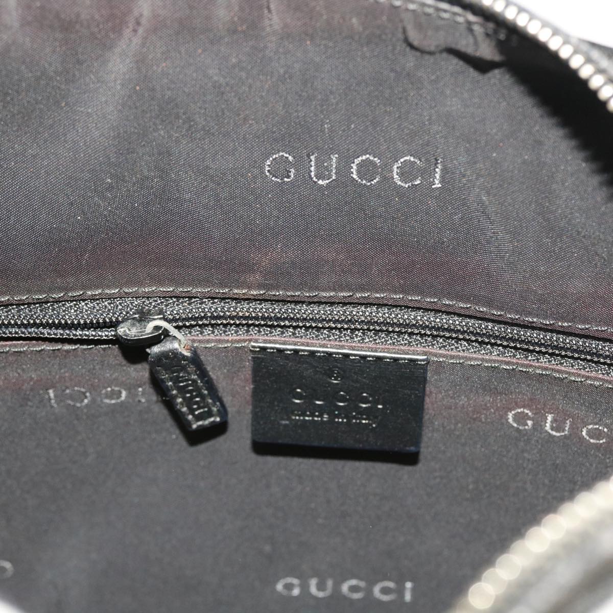 GUCCI Shoulder Bag Canvas Black bs8637