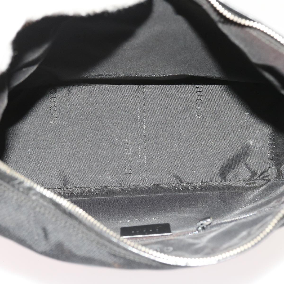GUCCI Shoulder Bag Canvas Black bs8637
