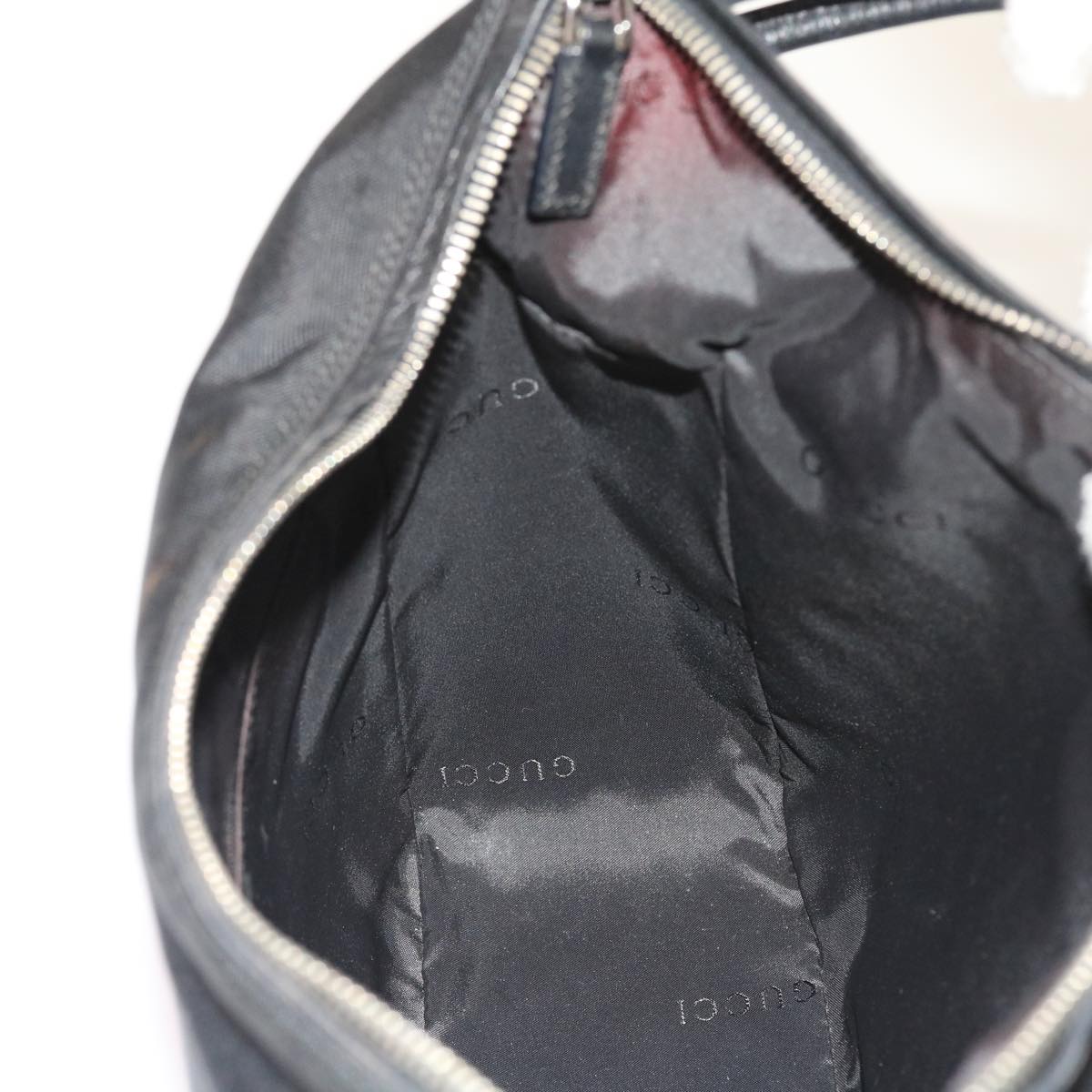 GUCCI Shoulder Bag Canvas Black bs8637