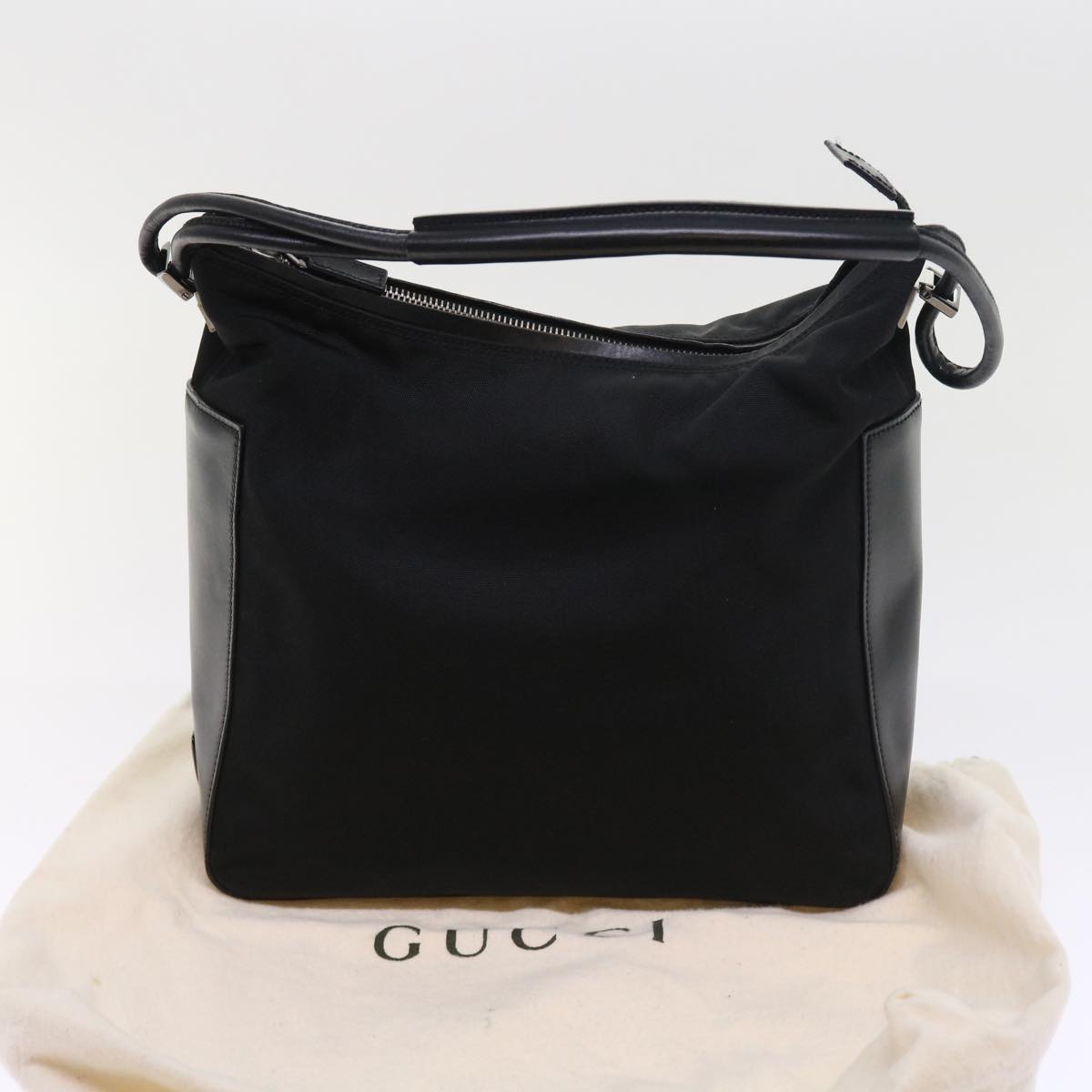 GUCCI Shoulder Bag Canvas Black bs8637