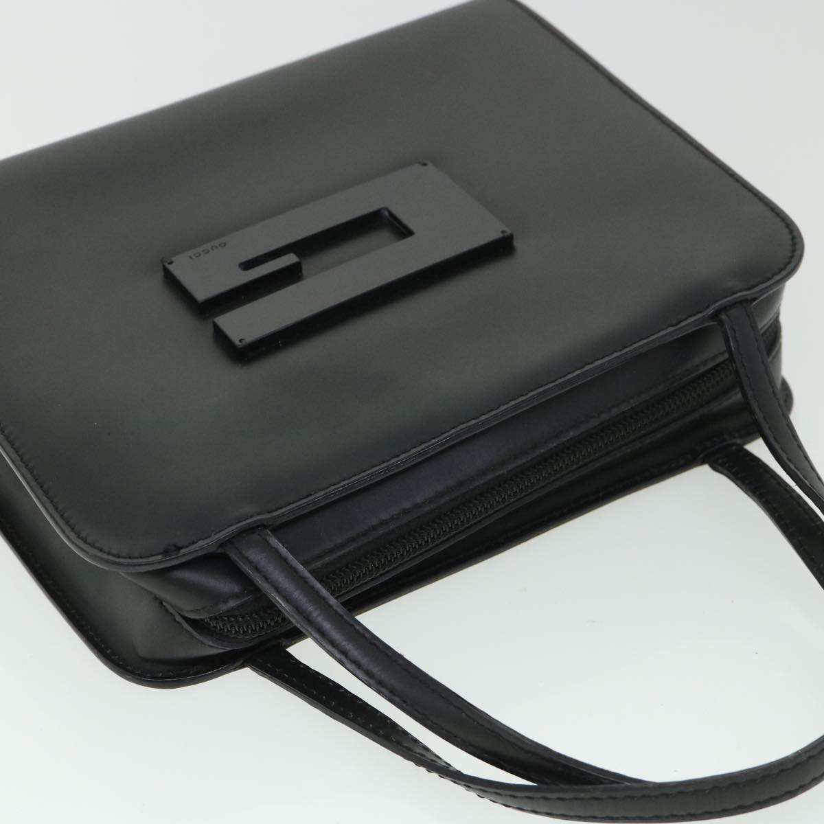 GUCCI Hand Bag Leather Black 000 0812 002058 bs8640