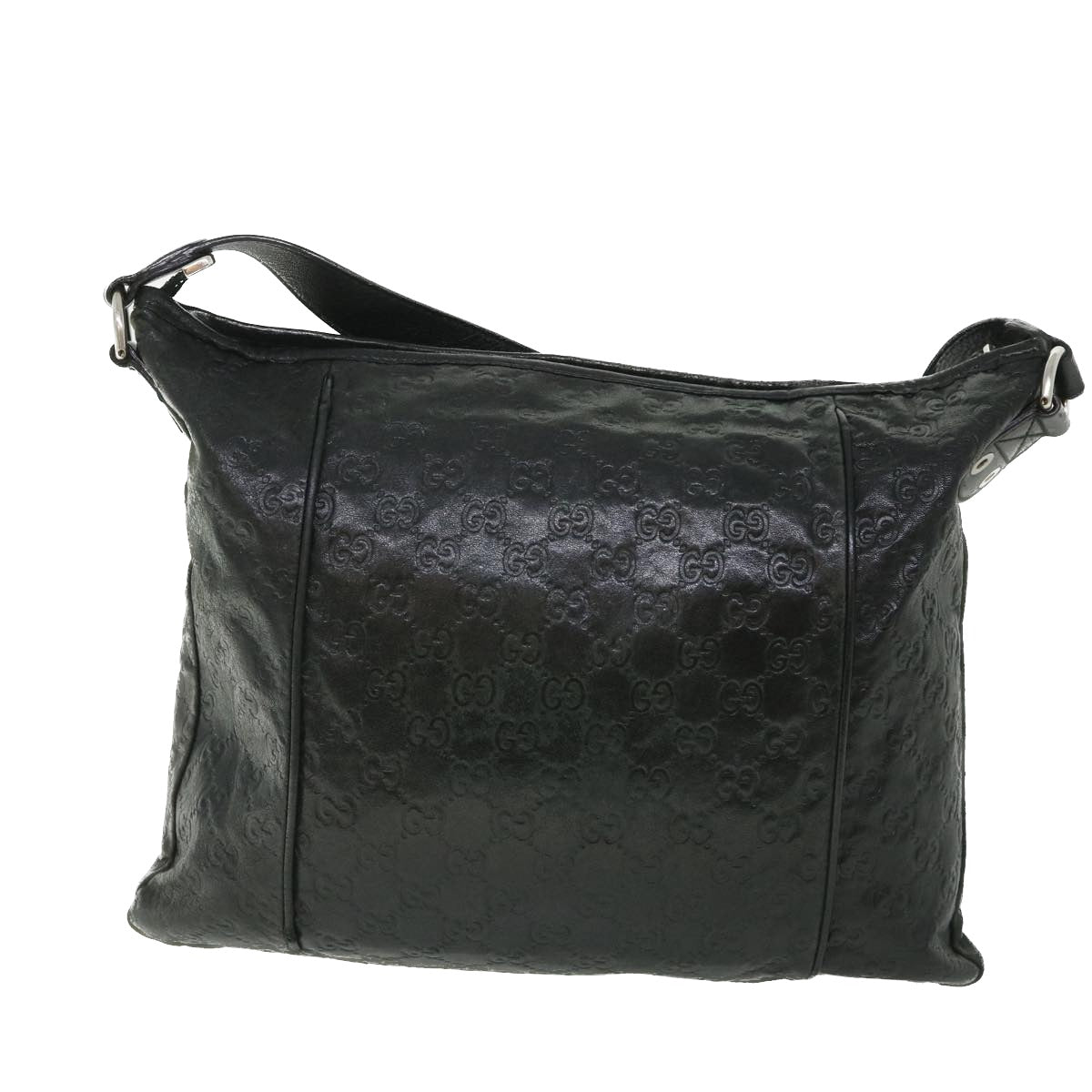 GUCCI GG Canvas Guccissima Shoulder Bag Black 190279 bs8641