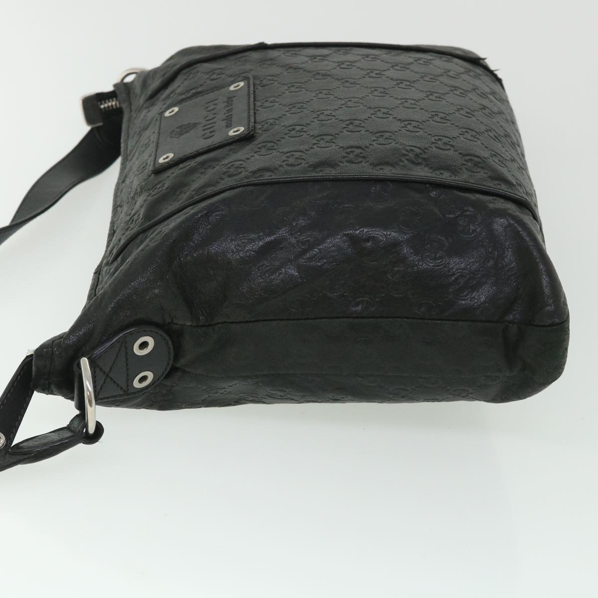 GUCCI GG Canvas Guccissima Shoulder Bag Black 190279 bs8641