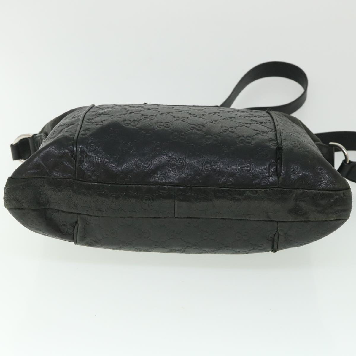 GUCCI GG Canvas Guccissima Shoulder Bag Black 190279 bs8641