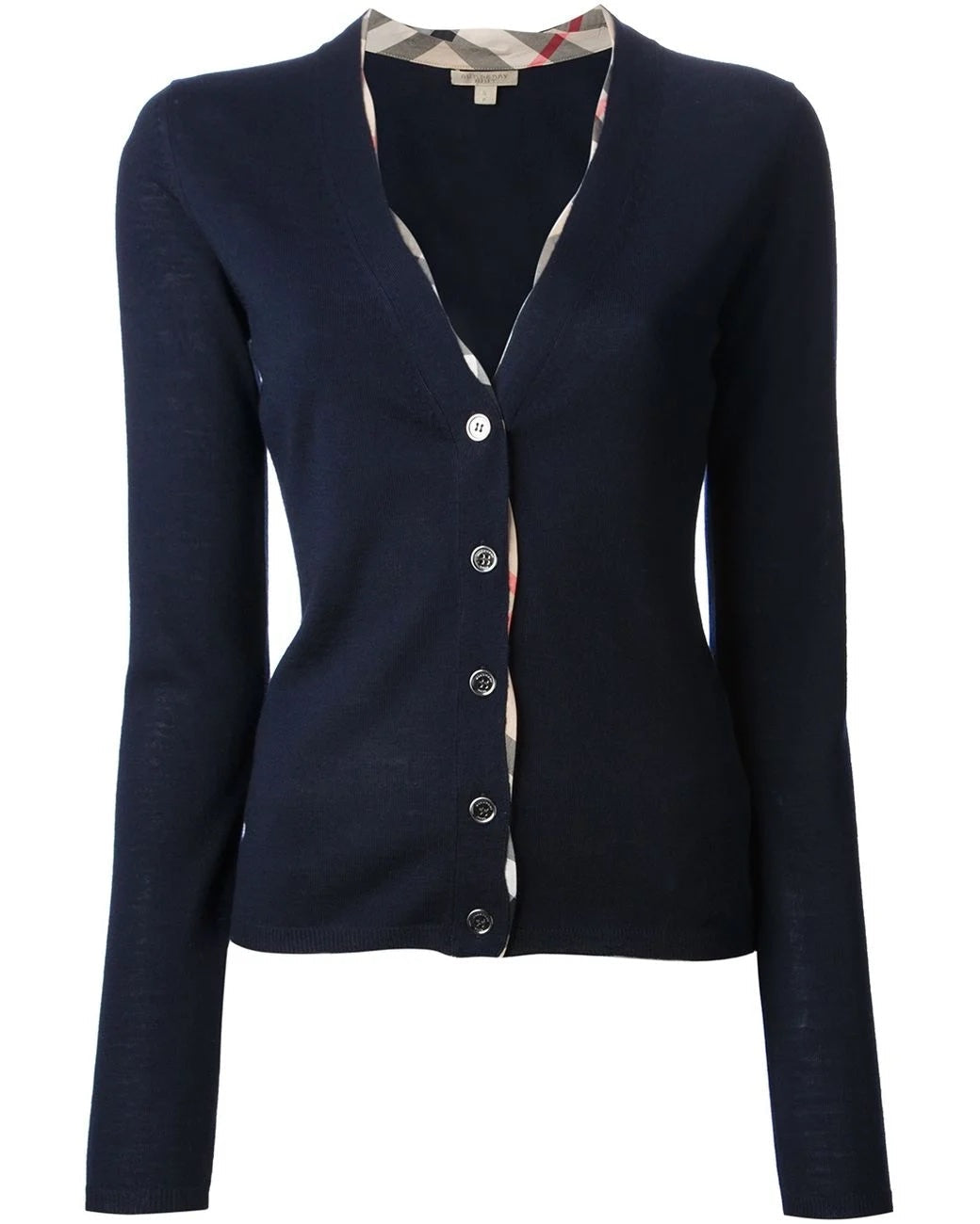 BURBERRY NOVA CHECK TRIM BRIT CARDIGAN