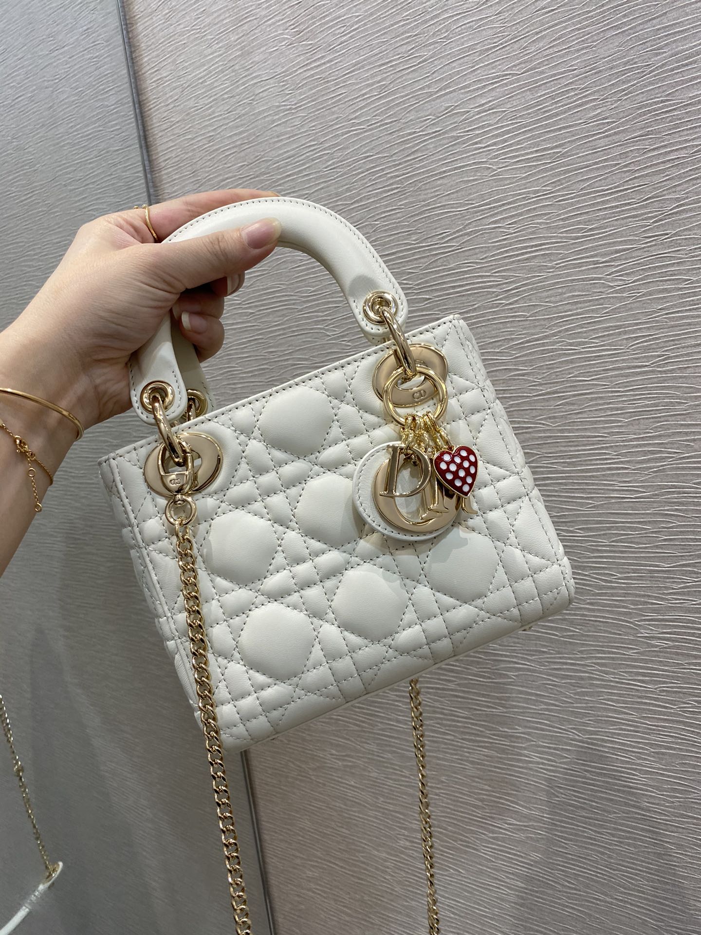 GLAMI Mini Lady Bag White For Women 6.5in/17cm CD M0505SLOI