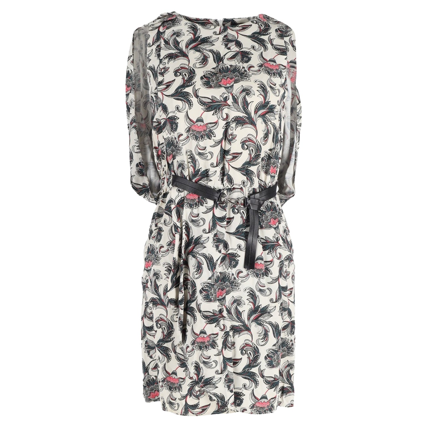 Louis Vuitton Dress with Belt in Floral Print Cotton