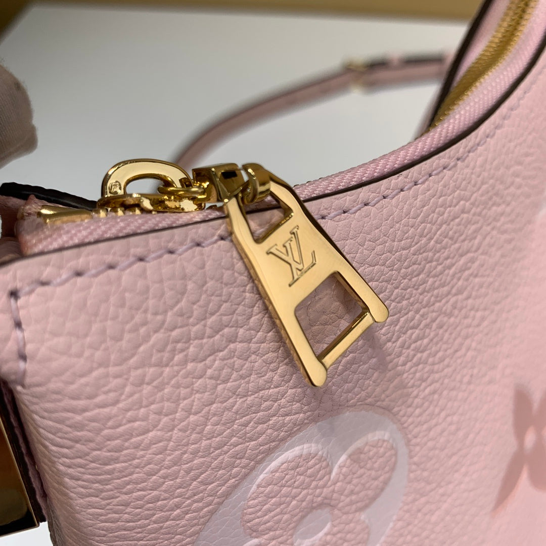 LV MarsGLAMIallow Hobo Bag Monogram Empreinte Pink For Women,  Shoulder And Crossbody Bags 9.4in/24cm LV M45697