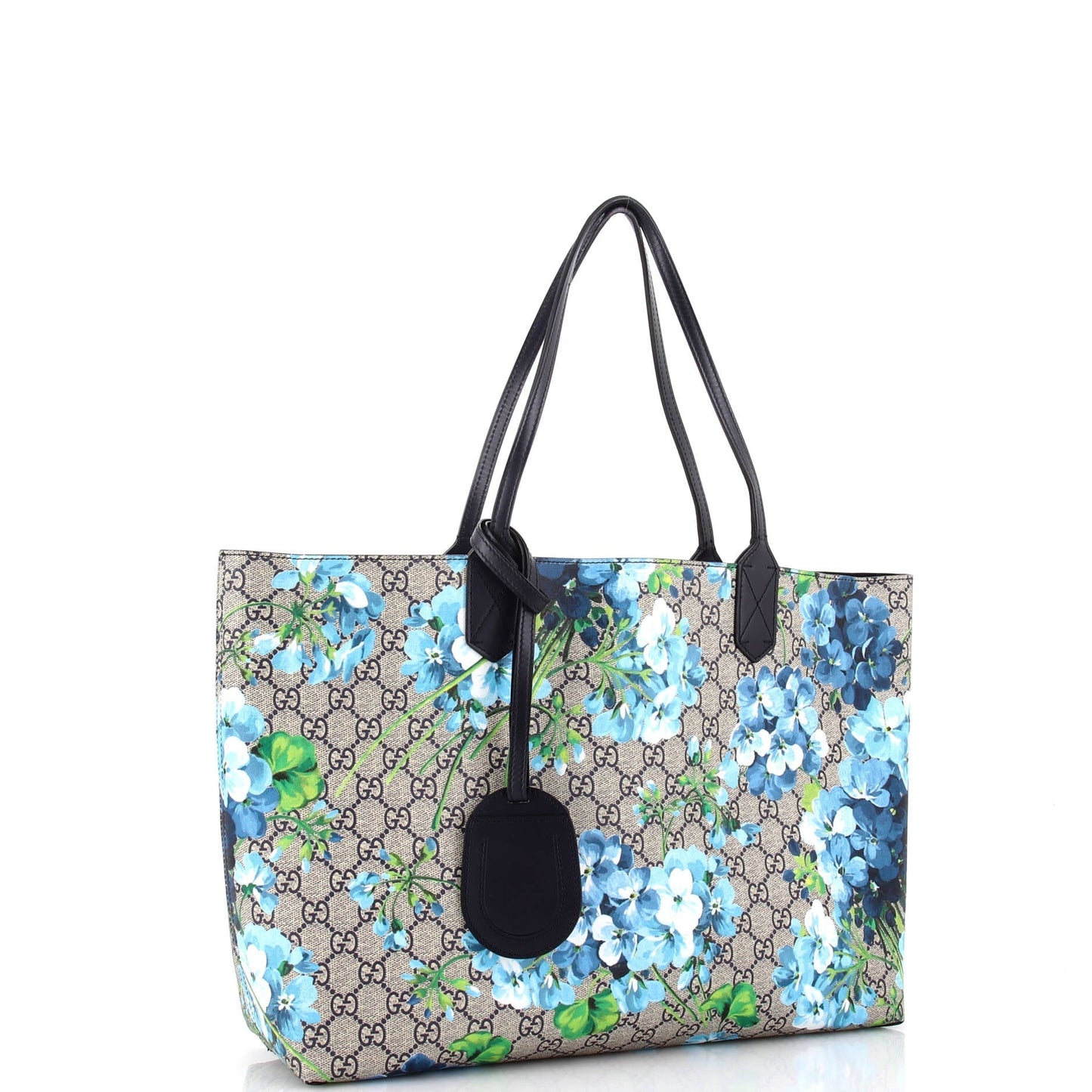 Reversible Tote Blooms GG Print Leather Medium