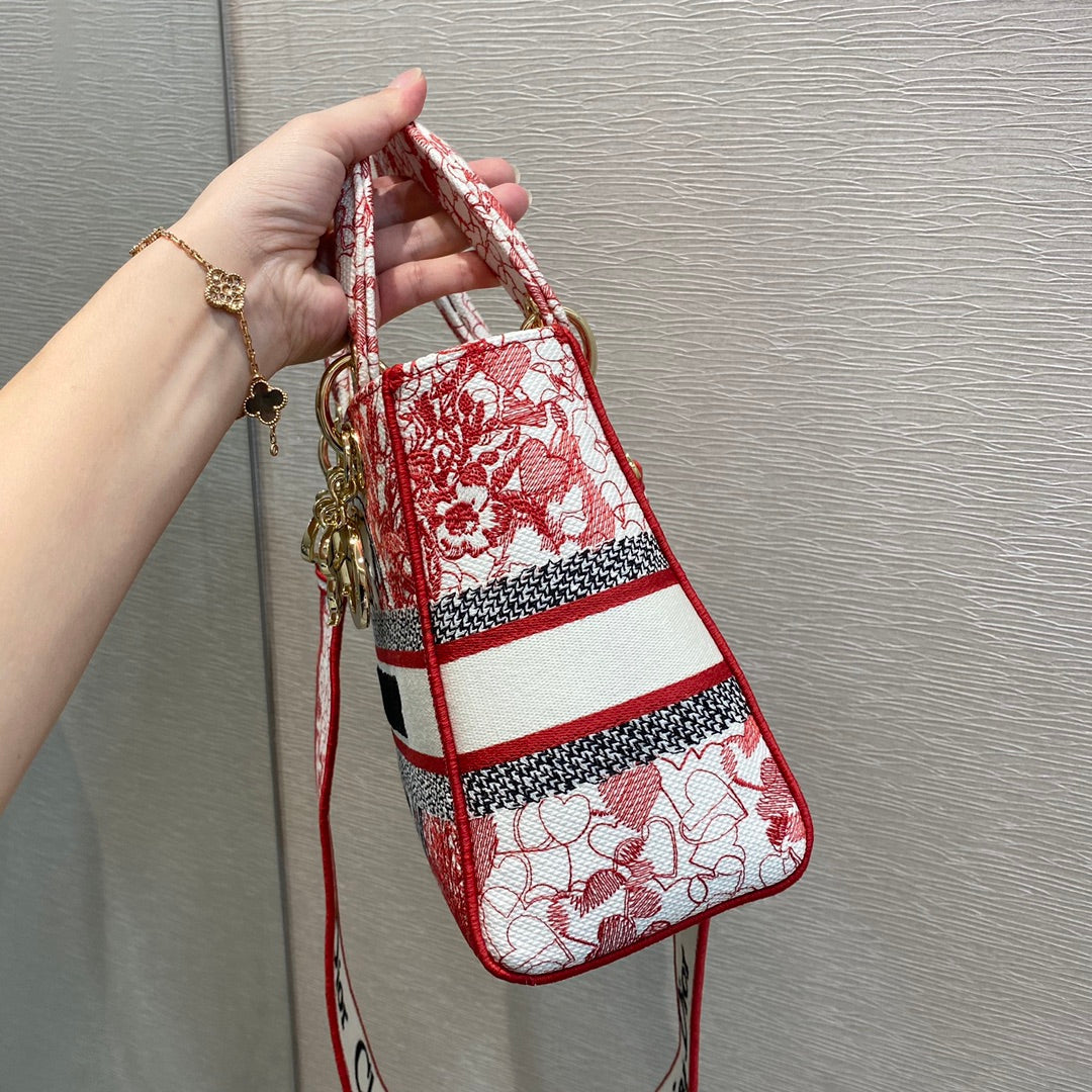 GLAMI MeGLAMIum Lady D-Lite Bag, Red Handbags, Crossbody Bags, 24cm CD